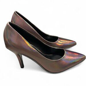 DKNY Peggy Pointed Toe Pump Purple Metallic High Heels